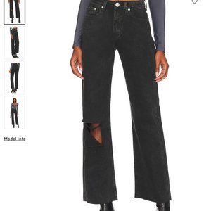 superdown Black Straight Leg Jeans